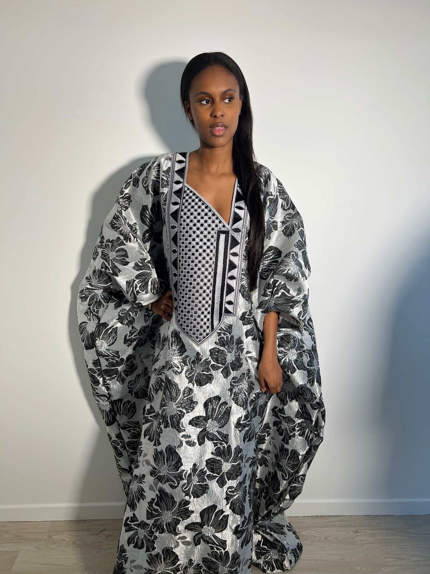 Robe Fleurie Noire