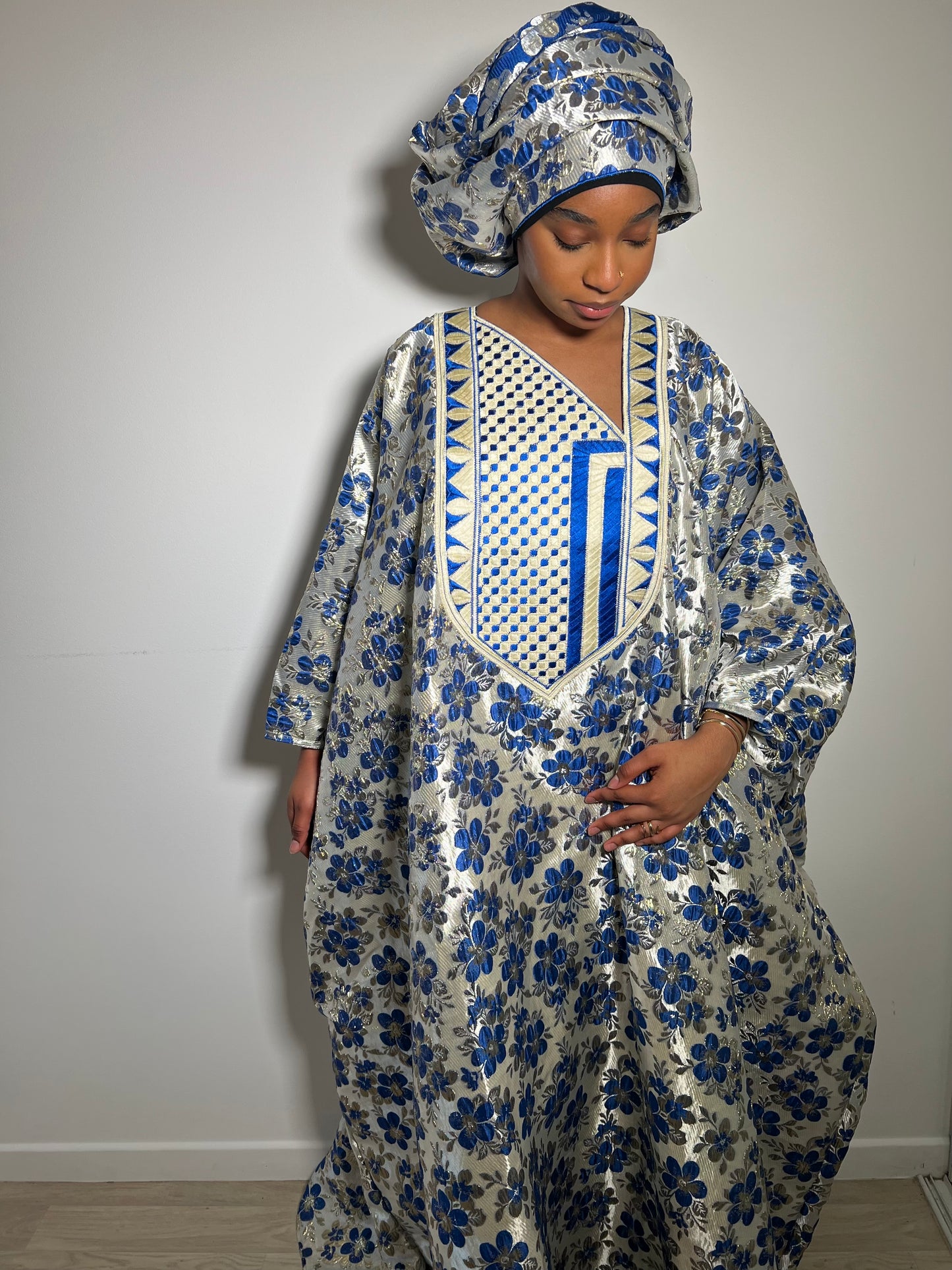 Robe Bleue fleurie
