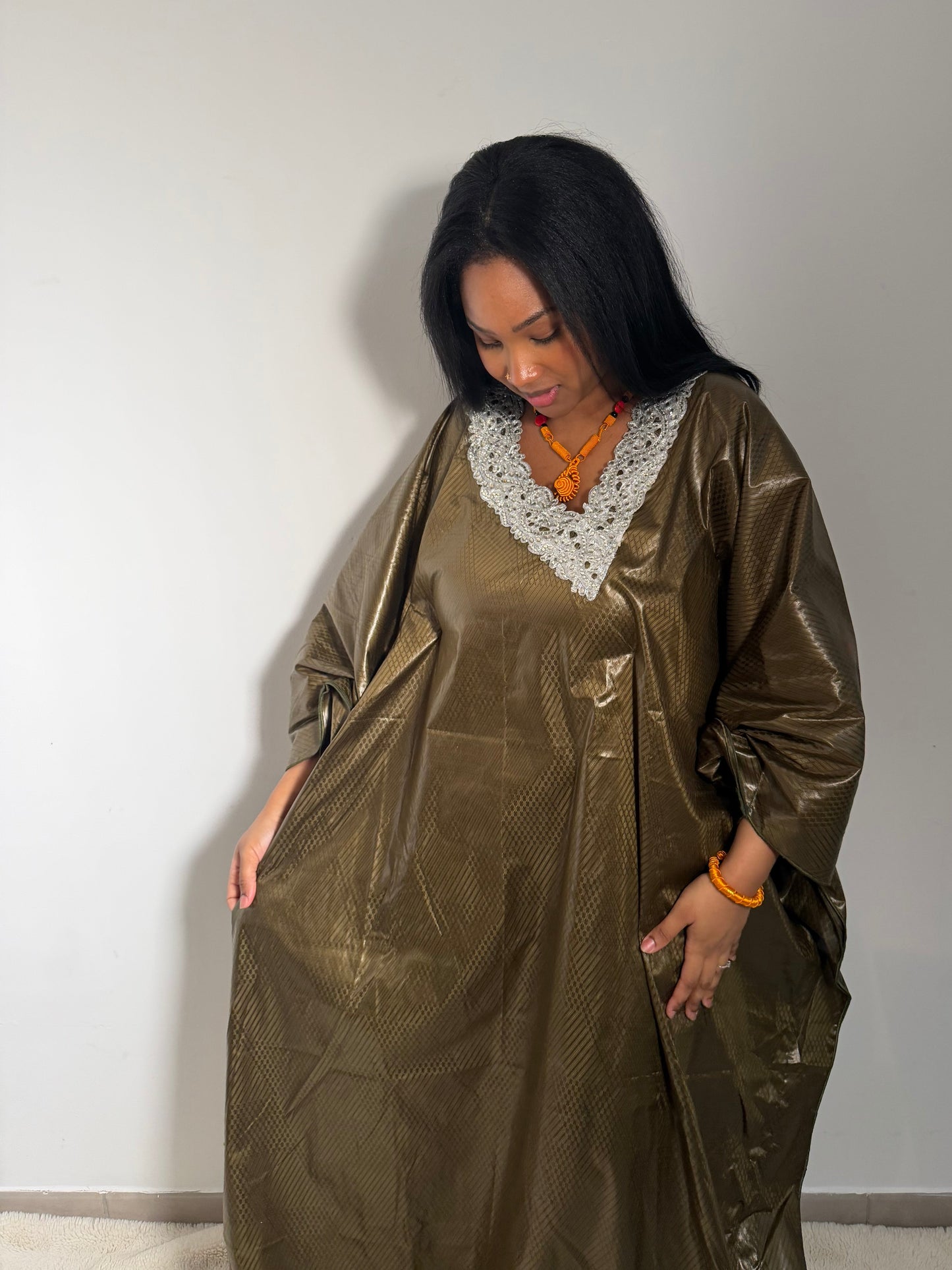 Bazin vert kaki FEMME