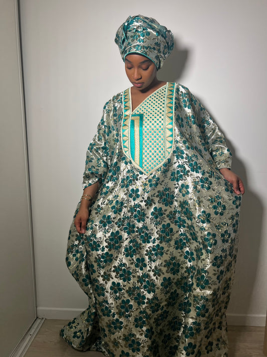 Robe Verte fleurie